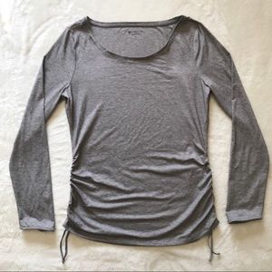 Athleta Scrunched Side Long Sleeve Top